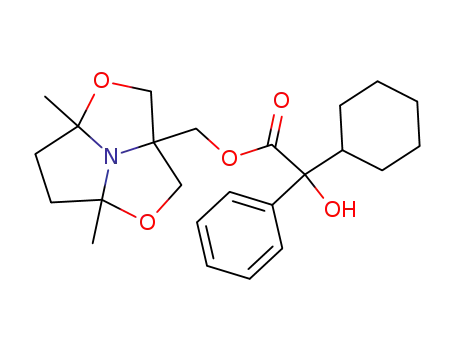 cyclohexyl-hydroxy-phenyl-acetic acid 4a,6a-dimethyl-tetrahydro-1,4-dioxa-6b-aza-cyclopenta[cd]pentalen-2a-ylmethyl ester