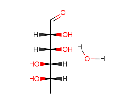 10030-85-0,L(+)-Rhamnose monohydrate,(2R,3R,4S,5S)-2,3,4,5-Tetrahydroxyhexanal hydrate;(2R,3R,4S,5S)-2,3,4,5-Tetrahydroxyhexanalhydrat;6-Deoxy-L-mannose hydrate (1:1);6-Deoxy-L-mannose hydrate;