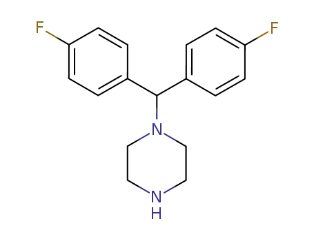 Molecular Structure of 27469-60-9 (4,4'-Difluorobenzhydrylpiperazine)