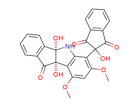 5,5a,10,10a-Tetrahydro-5a,10a-dihydroxy-4-(2-hydroxy-1,3-dioxoindanyl)-1,3-dimethoxyindeno<1,2-b>indol-10-one