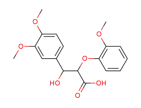 β-hydroxy-3,4-dimethoxy-α-(2-methoxyphenoxy)benzenepropanoic acid