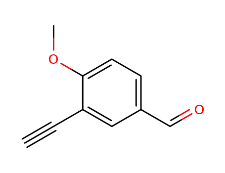 Molecular Structure of 160625-49-0 (3-ETHYNYL-4-METHOXY-BENZALDEHYDE)