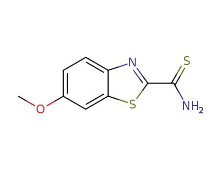 Molecular Structure of 71368-35-9 (2-Benzothiazolecarbothioamide,6-methoxy-(9CI))
