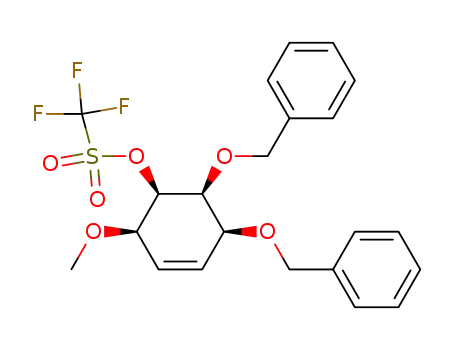 Trifluoro-methanesulfonic acid (1R,2R,5S,6S)-5,6-bis-benzyloxy-2-methoxy-cyclohex-3-enyl ester