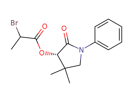 2-Bromo-propionic acid (S)-4,4-dimethyl-2-oxo-1-phenyl-pyrrolidin-3-yl ester
