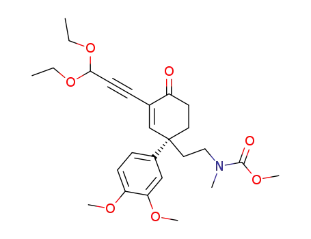 {2-[(R)-3-(3,3-Diethoxy-prop-1-ynyl)-1-(3,4-dimethoxy-phenyl)-4-oxo-cyclohex-2-enyl]-ethyl}-methyl-carbamic acid methyl ester