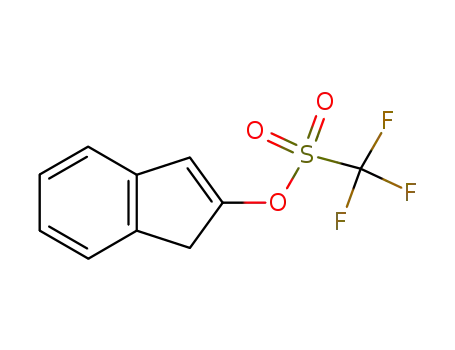 Molecular Structure of 256637-49-7 (Methanesulfonic acid, trifluoro-, 1H-inden-2-yl ester)