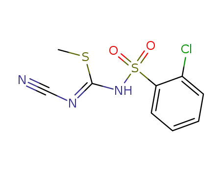 methyl N'-cyano-N-[(2-chlorophenyl)sulfonyl]imidothiocarbamate