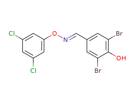 3,5-dibromo-4-hydroxy-benzaldehyde O-(3,5-dichloro-phenyl)-oxime