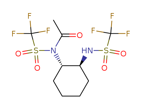 Molecular Structure of 498542-91-9 (Acetamide,
N-[(trifluoromethyl)sulfonyl]-N-[(1S,2S)-2-[[(trifluoromethyl)sulfonyl]amino
]cyclohexyl]-)