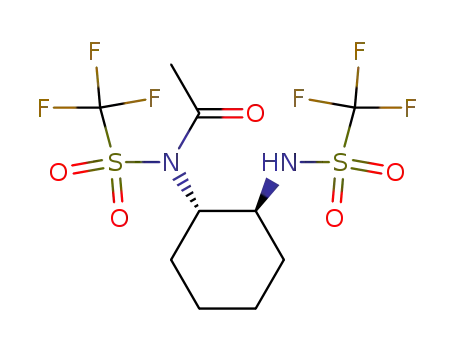 Molecular Structure of 498542-91-9 (Acetamide,
N-[(trifluoromethyl)sulfonyl]-N-[(1S,2S)-2-[[(trifluoromethyl)sulfonyl]amino
]cyclohexyl]-)