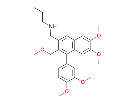 [4-(3,4-dimethoxy-phenyl)-6,7-dimethoxy-3-methoxymethyl-naphthalen-2-ylmethyl]-propyl-amine