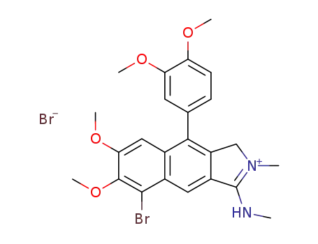 5-bromo-9-(3,4-dimethoxy-phenyl)-6,7-dimethoxy-2-methyl-3-methylamino-1H-benzo[f]isoindolium; bromide