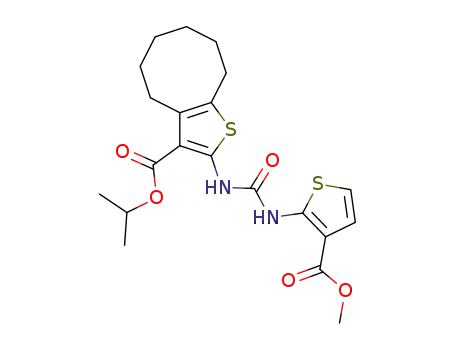 2-[3-(3-methoxycarbonyl-thiophen-2-yl)-ureido]-4,5,6,7,8,9-hexahydro-cycloocta[b]thiophene-3-carboxylic acid isopropyl ester