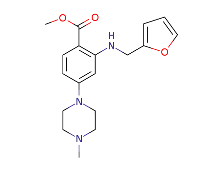 [1092]2-[(Furan-2-ylmethyl)-amino]-4-(4-methyl-piperazin-1-yl)-benzoic acid methyl ester
