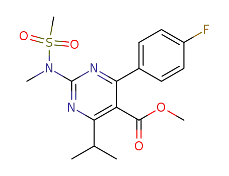 methyl 4-(4-fluorophenyl)-6-isopropyl-2-(N-methanesulphonyl-N-methylamino)pyrimidine-5-carboxylate
