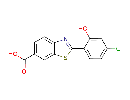 2-(4-chloro-2-hydroxyphenyl)-1,3-benzothiazole-6-carboxylic acid
