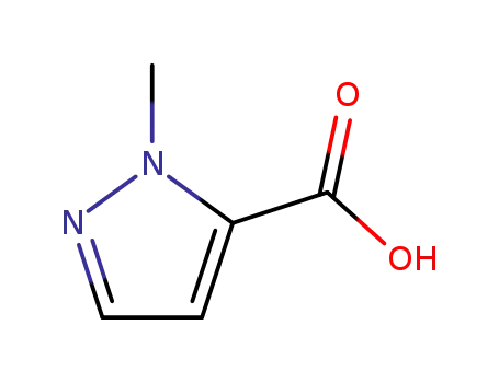 Molecular Structure of 16034-46-1 (1-Methyl-1H-pyrazole-5-carboxylic acid)