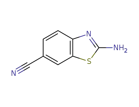 Molecular Structure of 19759-66-1 (2-Amino-benzothiazole-6-carbonitrile)