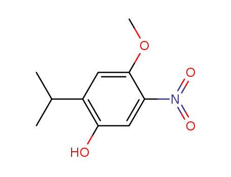 Molecular Structure of 865305-37-9 (Phenol, 4-methoxy-2-(1-methylethyl)-5-nitro-)