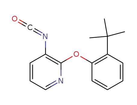 Molecular Structure of 870072-76-7 (Pyridine, 2-[2-(1,1-dimethylethyl)phenoxy]-3-isocyanato-)