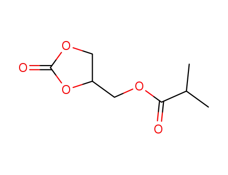 Molecular Structure of 122606-56-8 (Propanoic acid, 2-methyl-, (2-oxo-1,3-dioxolan-4-yl)methyl ester)