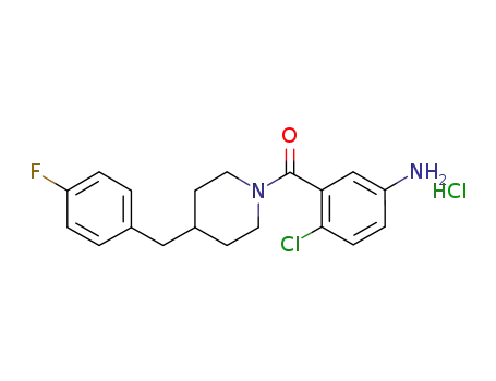 N-(2'-chloro-5'-aminobenzoyl)-4-(p-fluorobenzy)-piperidine hydrochloride