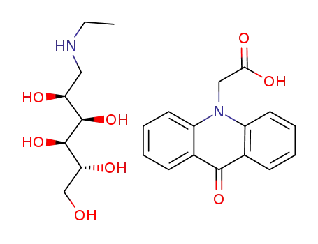 1-desoxy-1-(ethylamino)-D-glucitole salt of 10-(carboxymethyl)-9(10H)acridone