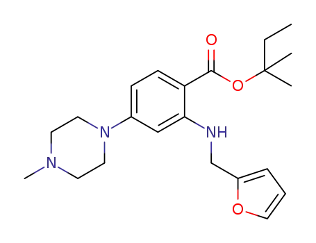 tert-pentyl 2-((furan-2-ylmethyl)amino)-4-(4-methylpiperazin-1-yl)benzoate