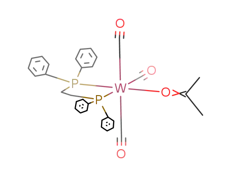 fac-[W(CO)3(1,2-bis(diphenylphosphino)ethane)(Me2CO)]