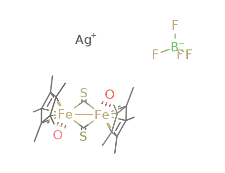 ({(η-C5(CH3)5)2Fe2(CO)2(CS)2}Ag)BF4
