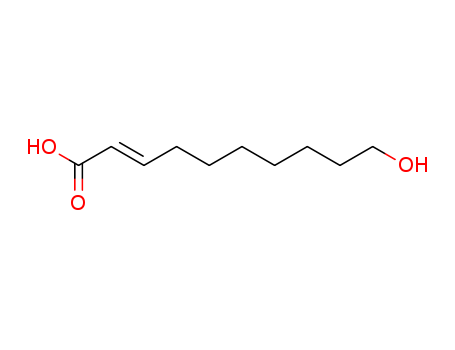 14113-05-4,10-Hydroxy-2-decenoic acid,2-Decenoic acid,10-hydroxy-, (2E)-;(E)-10-Hydroxydecenoic acid;10-Hydroxy-2E-decenoic acid;10-Hydroxy-trans-2-decenoic acid;Biosil;NSC 87516;trans-10-Hydroxy-2-decenoic acid;2-Decenoicacid, 10-hydroxy-, (E)- (8CI);Royal jelly acid (6CI);2-Decenoic acid,10-hydroxy-, trans- (6CI);(E)-10-Hydroxy-2-decenoic acid;