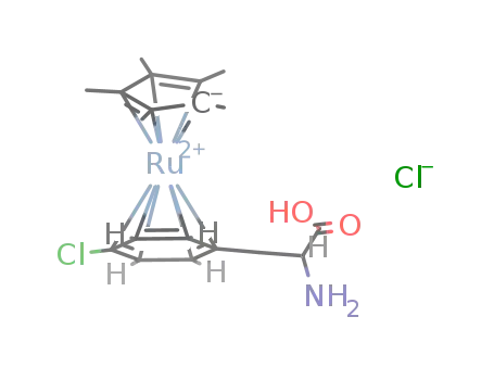 ((η5-pentamethylcyclopentadienyl)(η6-L-p-chlorophenylaniline)ruthenium) chloride
