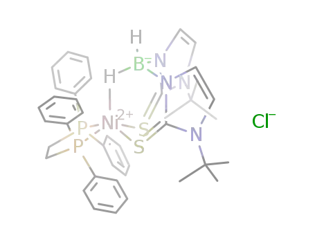 [(1,2-bis(diphenylphosphino)ethane)Ni(.kappa(3)-S,S,H-bis(3-tert-butylmercaptoimidazolyl)dihydroborate)]Cl