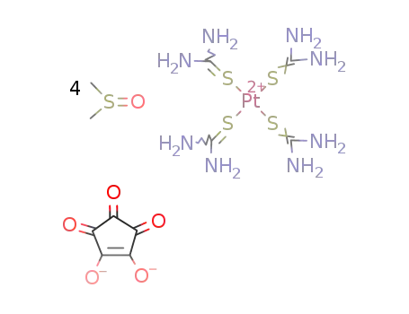 tetrakis(thiourea)platinum(II) crotonate - dimethylsulfoxide (1/4)