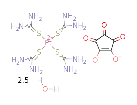 tetrakis(thiourea)platinum(II) crotonate - water (1/2.5)