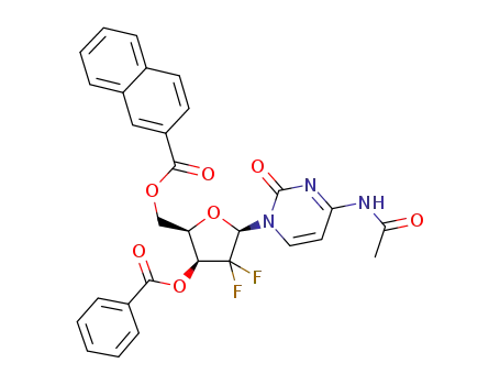 1-2'-deoxy-2',2'-difluoro-3-benzoyl-5-(2-naphthoyl)-D-ribofuranosyl-4-(1-acetyl)aminopyrimidin-2-one