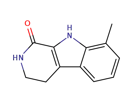 Molecular Structure of 14490-04-1 (1H-Pyrido[3,4-b]indol-1-one, 2,3,4,9-tetrahydro-8-methyl-)
