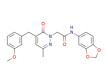 N-(benzo[1,3]dioxol-5-yl)-2-[5-(3-methoxybenzyl)-3-methyl-6-oxo-6H-pyridazin-1-yl]-acetamide