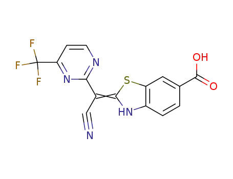 2-[6-carboxybenzothiazol-2(3H)-ylidene]-2-(4-trifluoromethyl-pyrimidin-2-yl)acetonitrile