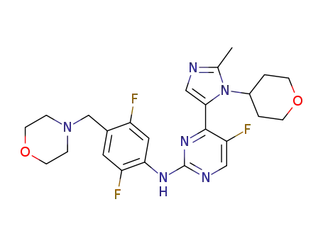 N-(2,5-difluoro-4-(morpholinomethyl)phenyl)-5-fluoro-4-(2-methyl-1-(tetrahydro-2H-pyran-4-yl)-1H-imidazol-5-yl)pyrimidin-2-amine