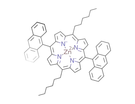 [5,15-bis(anthracen-9-yl)-10,20-dihexylporphyrinato]zinc(II)