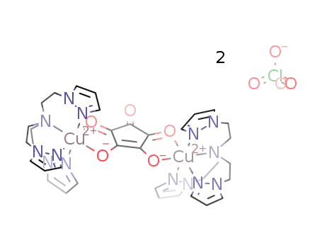 [dicopper(II)(tris[2-ethyl(1-pyrazolyl)]amine)2(μ-4,5-dihydroxycyclopent-4-ene-1,2,3-trionate(-2H))](perchlorate)2