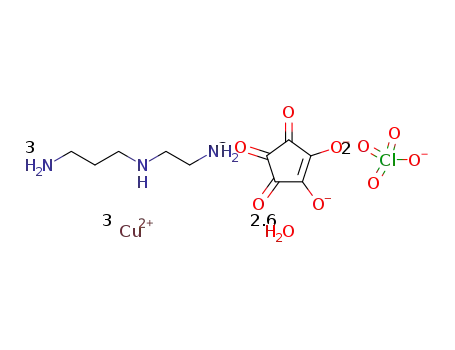 [Cu3(N-(2-aminoethyl)-1,3-propanediamine)3(μ2-C5O5)(μ3-C5O5)(H2O)](ClO4)2*1.6H2O
