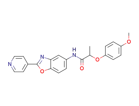 2-(4-methoxyphenoxy)-N-(2-(pyridine-4-yl)benzo[d]oxazol-5-yl)propanamide