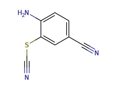 Thiocyanic acid, 2-amino-5-cyanophenyl ester
