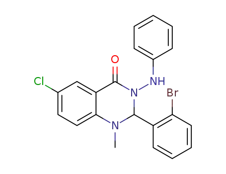 2-(2-bromophenyl)-6-chloro-1-methyl-3-(phenylamino)-2,3-dihydroquinazolin-4(1H)-one
