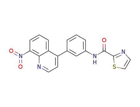 N-(3-(8-nitroquinolin-4-yl)phenyl)thiazole-2-carboxamide