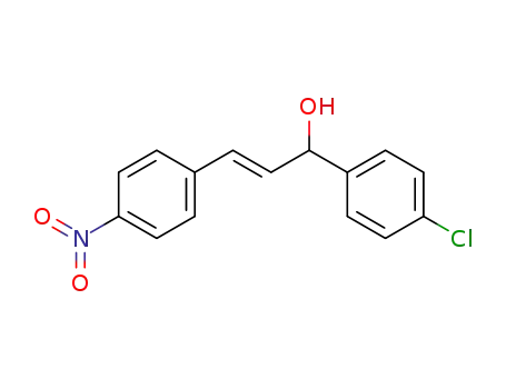 Molecular Structure of 39212-17-4 (Benzenemethanol, 4-chloro-a-[2-(4-nitrophenyl)ethenyl]-, (E)-)