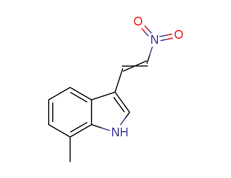 Molecular Structure of 566200-37-1 (1H-Indole, 7-methyl-3-(2-nitroethenyl)-)